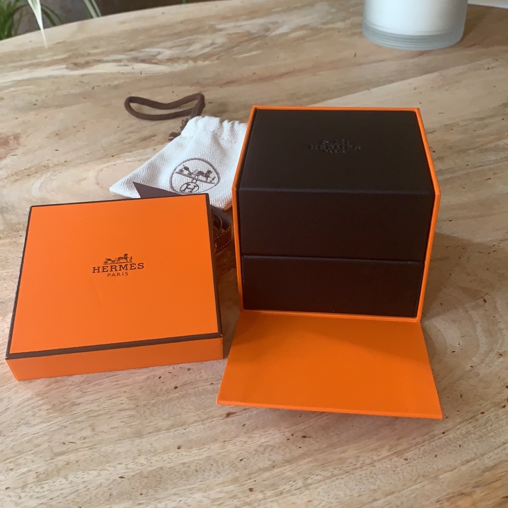 HERMÈS Jewelry Giftbox set w/pouch, ribbon - - Picture 8 of 11